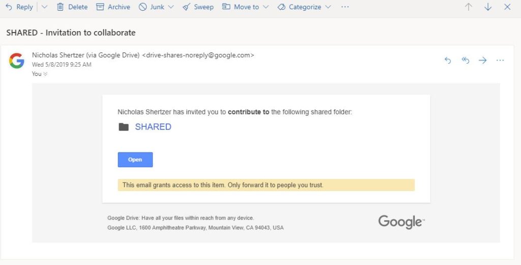sobre Paine Gillic protestante How to Access a Shared Google Drive without Creating a Gmail Account – NAS  Technology Consulting, LLC